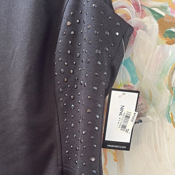 Nine West Black Mini Dress with Studded Detail - Picture 10 of 10